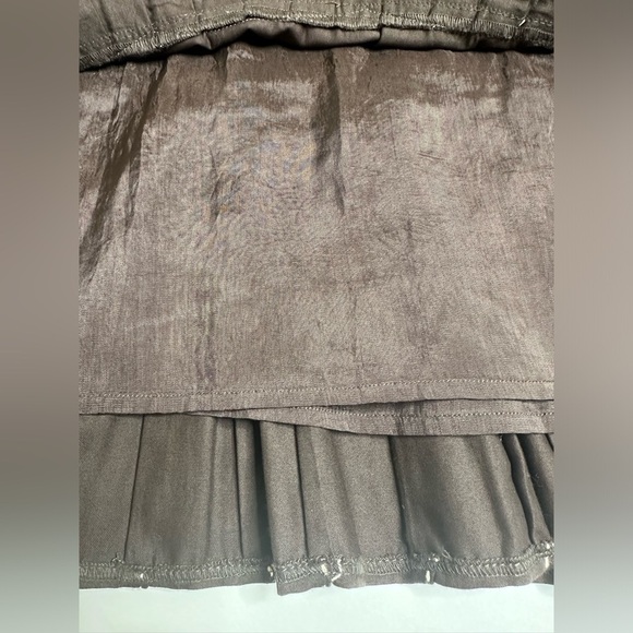 ODILLE, Anthropologie Ruffle Pleated A-Line Full Midi Knee Length Skirt, Size 10 - Picture 9 of 14
